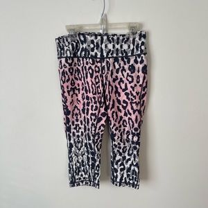 Zella Cheetah Print Combo Capri Legging